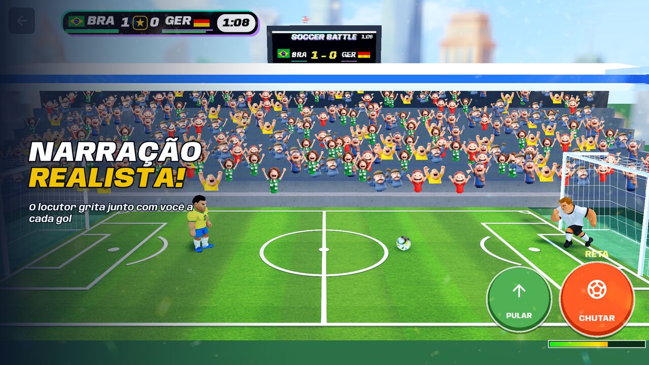 Narração ao vivo — Soccer Battle