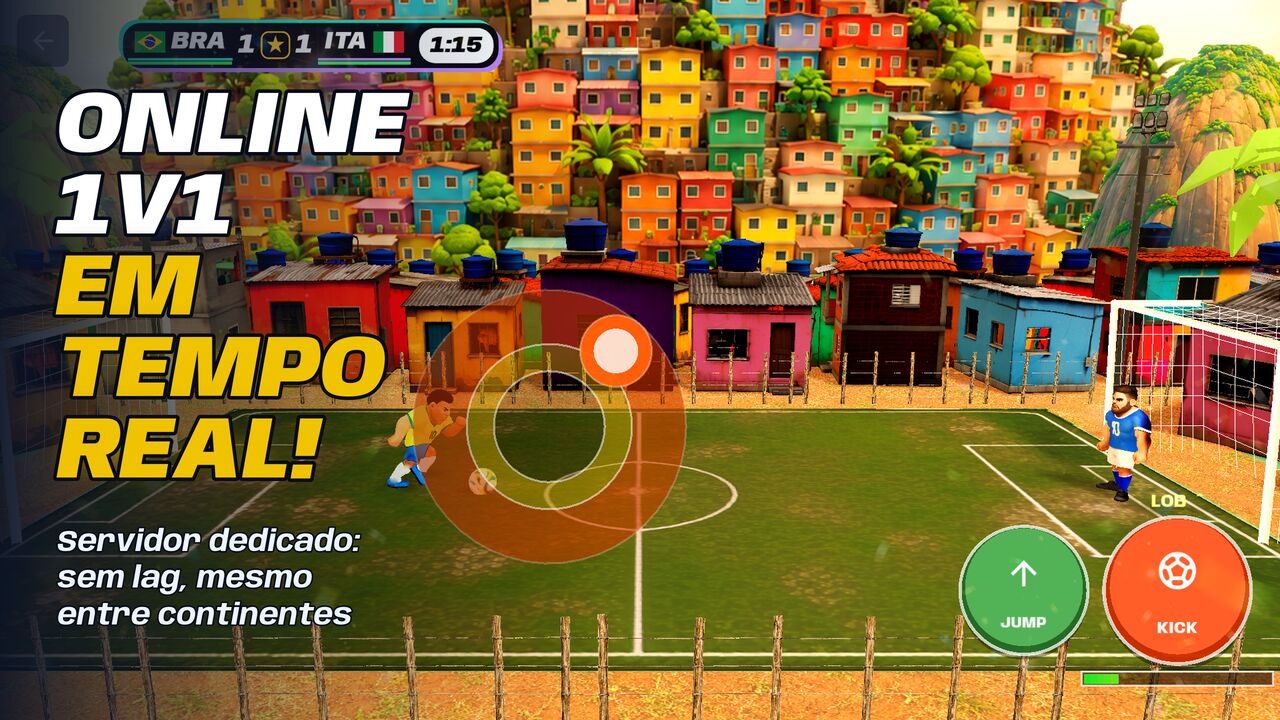 Online 1v1 em tempo real — Soccer Battle