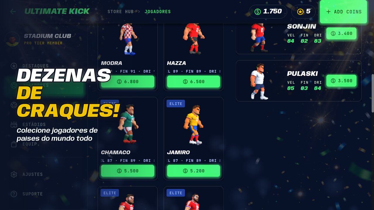 Dezenas de craques — Soccer Battle